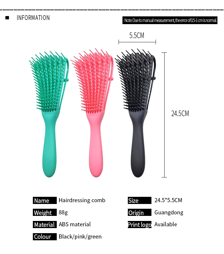 Detangling Hair Brush Head Massage Comb Hairdressing Modeling Combs