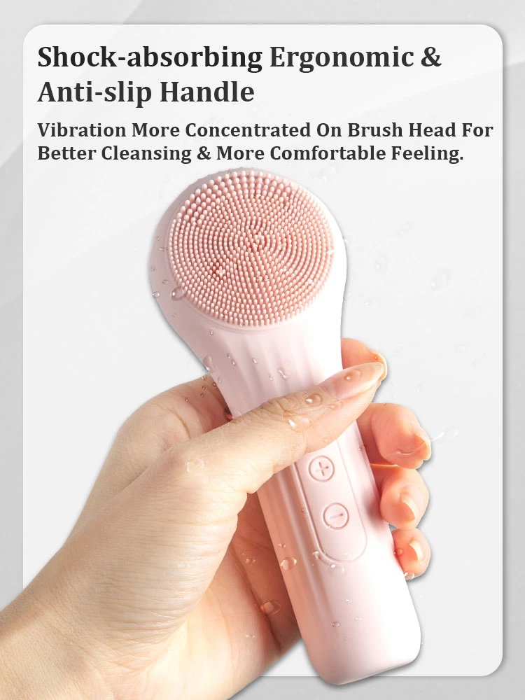 Cleansing Brush Men′s and Women′s Waterproof Facial Scrub Brush Rechargeable Facial Brush Suitable for Cleansing and Exfoliating Electric Facial Cleaning Brush