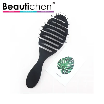 Benutzerdefiniertes Logo Hot Sale Fashion Girls Neues Material Flexible Kopfhautmassagegerät-Haarbürste, belüftete entwirrende Haarbürste