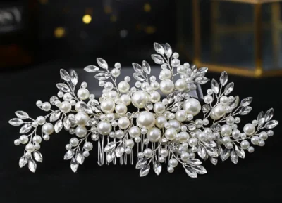  Braut Hochzeit Strass Haarkamm Kopfschmuck.  Braut Vintage Perlen Haarkamm Haarschmuck.  Luxuriöser Haarkamm